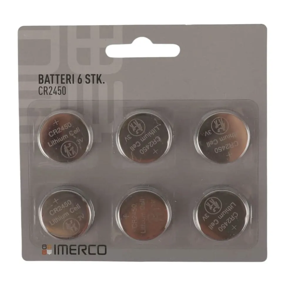 Batteri CR2450 - 6 stk.