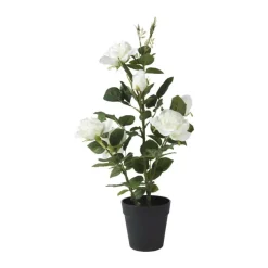 Kunstig Blomst - Rose I Potte
