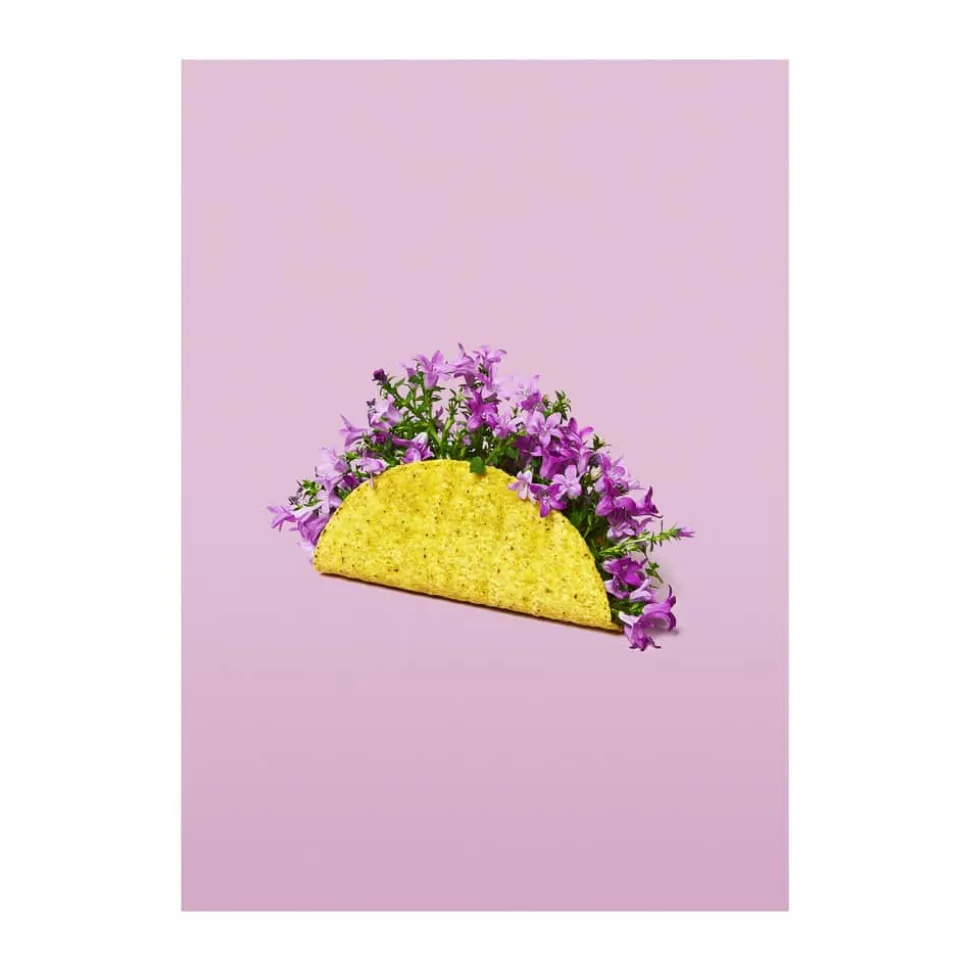 plakat - Flower taco