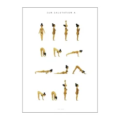 plakat - Sun salutation a woman