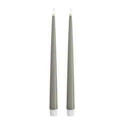 Real Flame LED Kertelys m. lak - 2 stk.