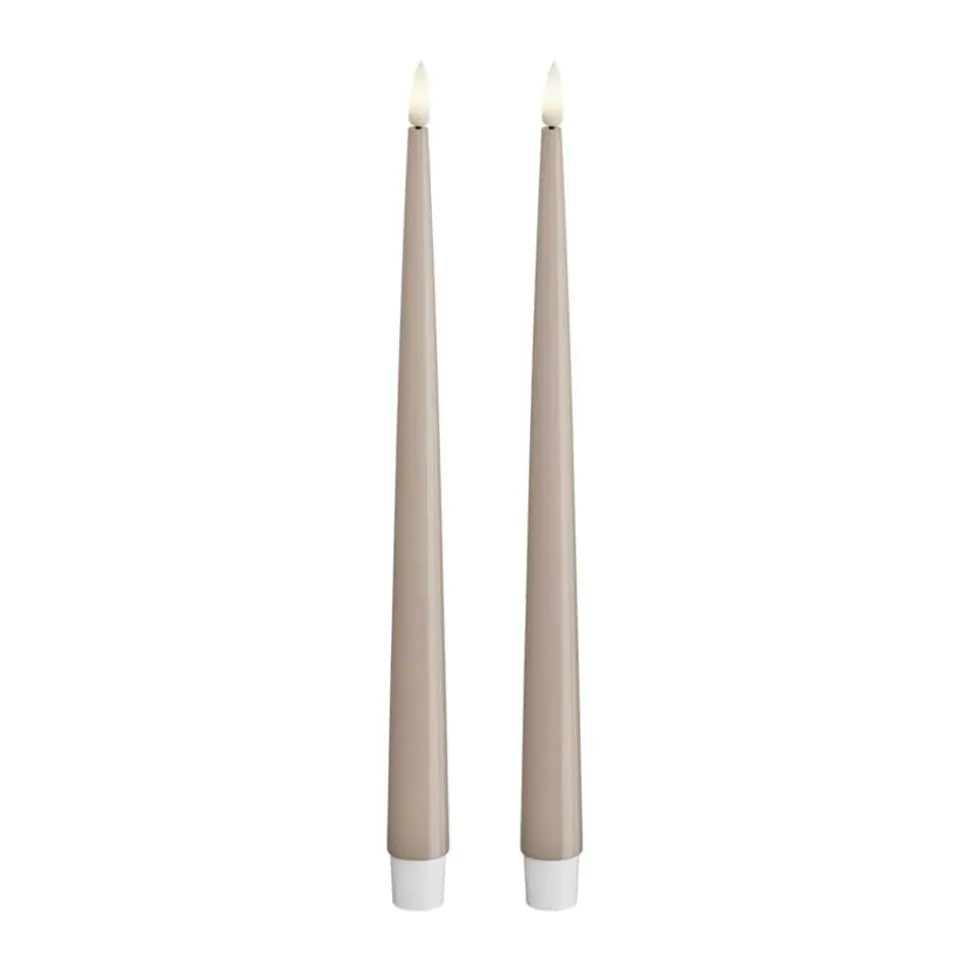 Real Flame LED Kertelys m. lak - 2 stk.