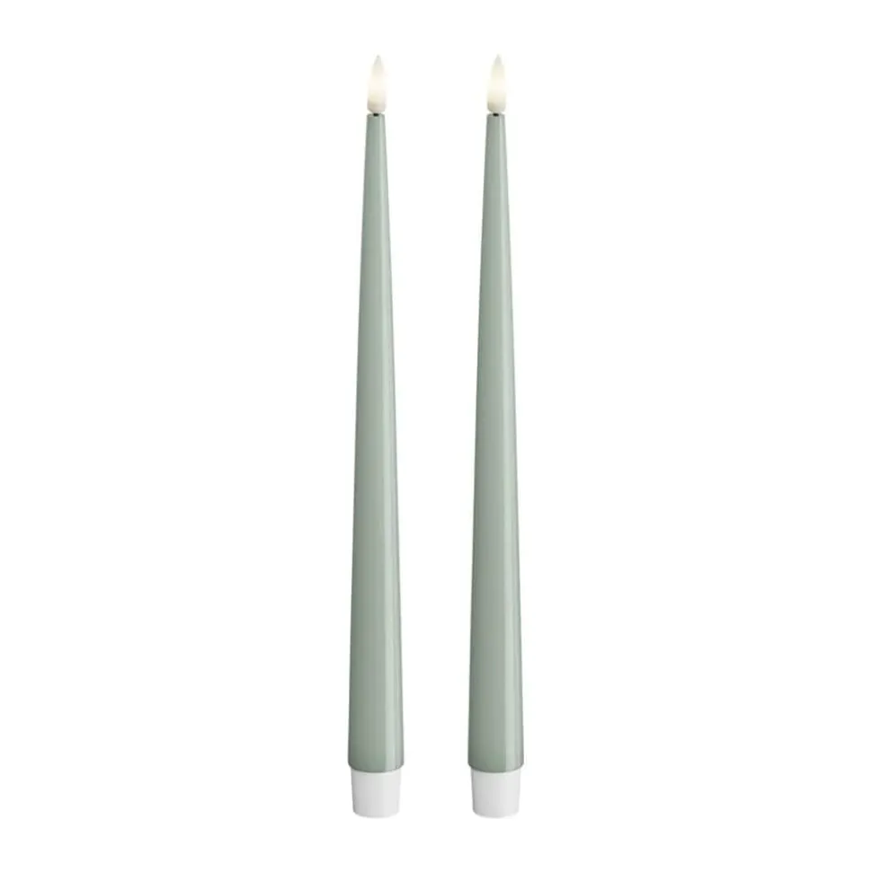 Real Flame LED Kertelys m. lak - 2 stk.