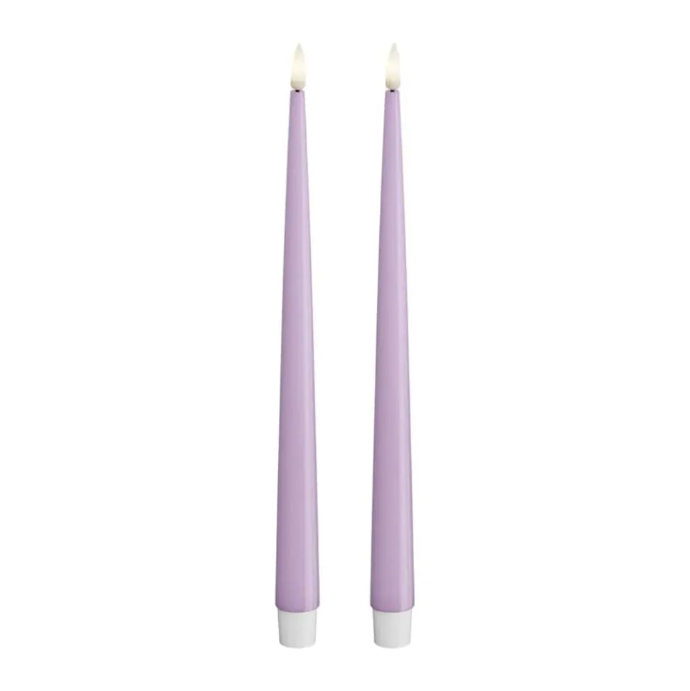 Real Flame LED Kertelys m. lak - 2 stk.