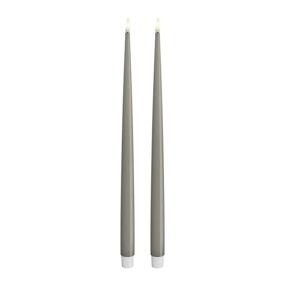 Real Flame LED Kertelys m. lak - 2 stk.